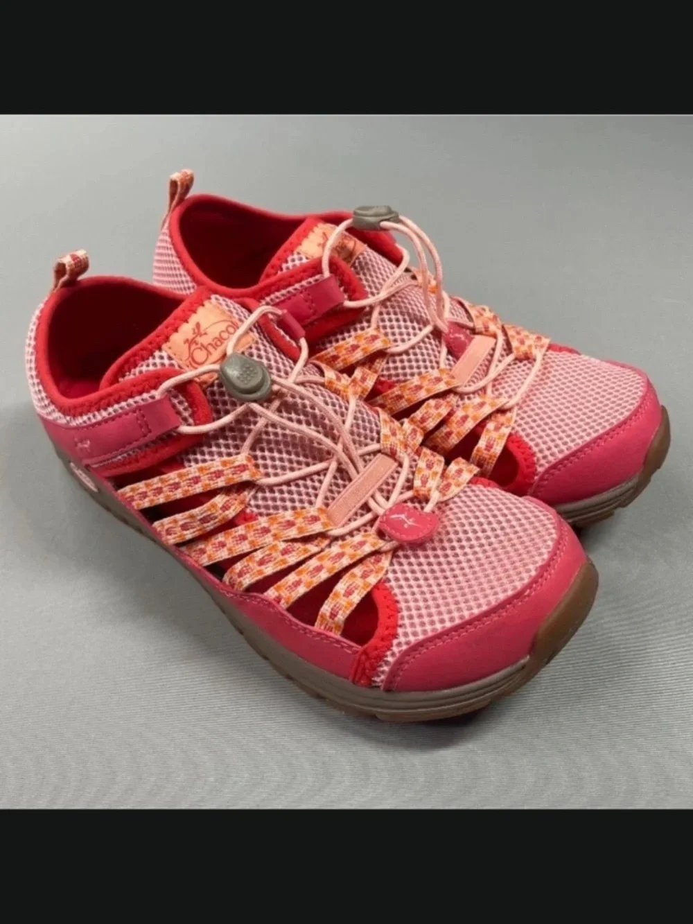 NEW Chaco Shoes Girls 6 red pink orange water hiking outdoor casual junior
